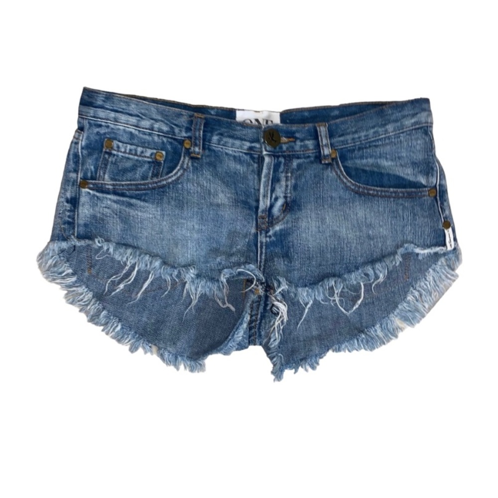 ONE TEASPOON boutique denim cut off jeans shorts women’s size 27